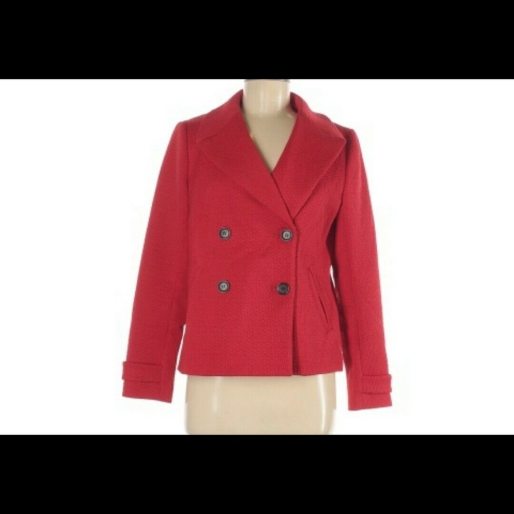 Talbots Red Double Breasted Jacket - image 2